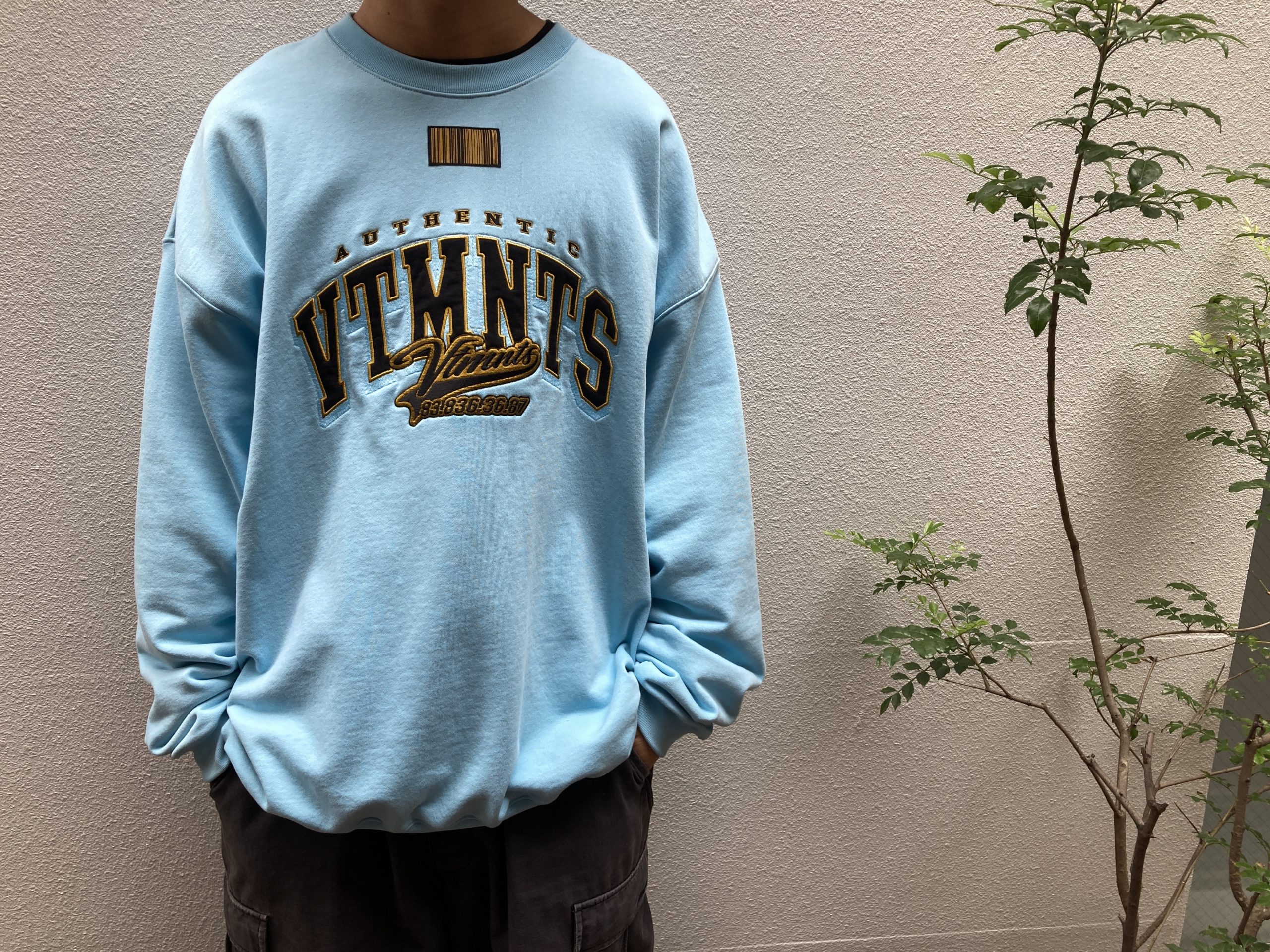 新品未使用タグ付き】VTMNTS COLLEGE JACKET ブルー 【公式通販】